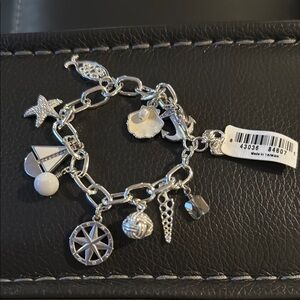 Brighton Charm Bracelet with Nautical and Geometric Charms